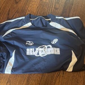 Navy and white jersey